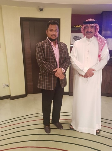 With the business partner His Highness prince Shaikh Ali Al Khalifa